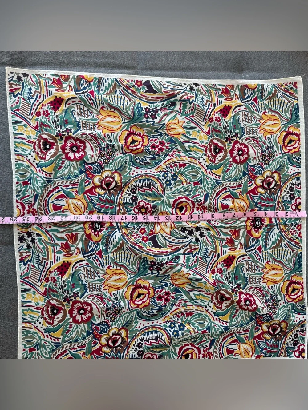 Square Floral Print Scarf